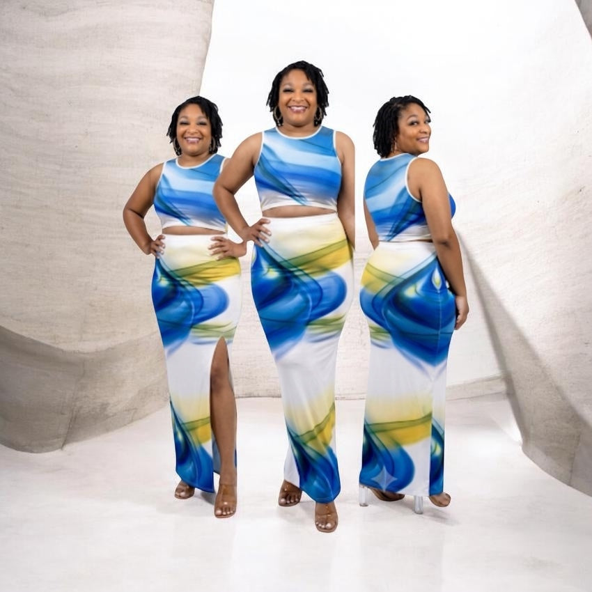 Blue Waves 2-Piece Set