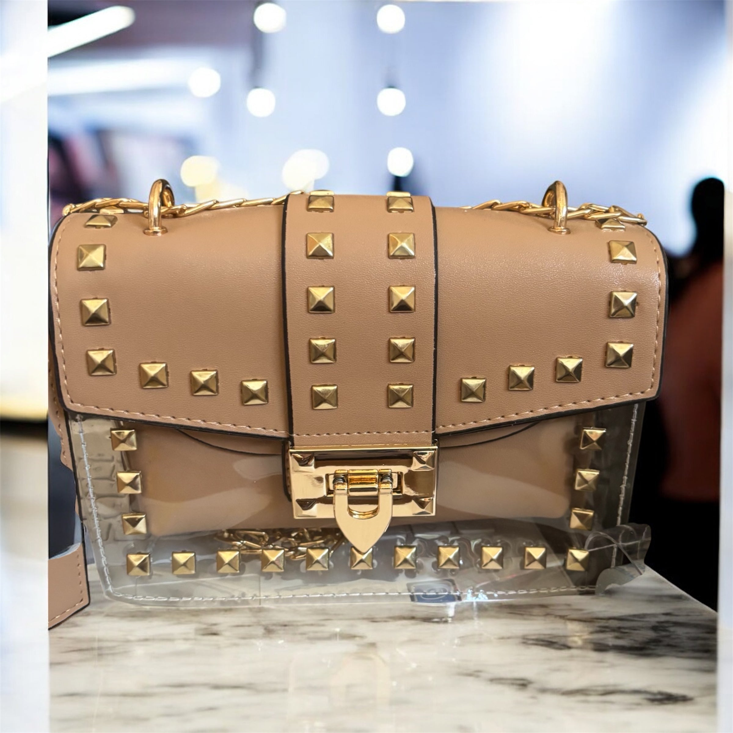 Gold Studded Crossbody