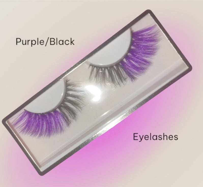 Purple/Black Eyelashes