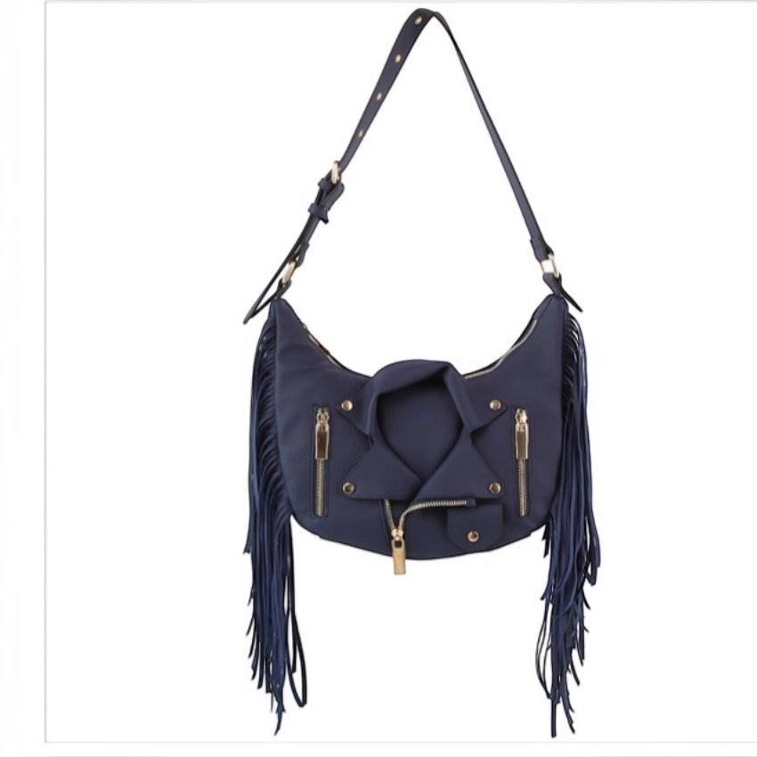 Moto Fringe Crossbody Shoulder Bag