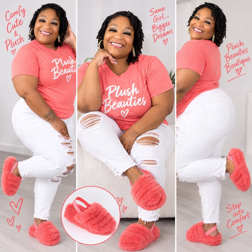 Coral Plush Comfort Sandals