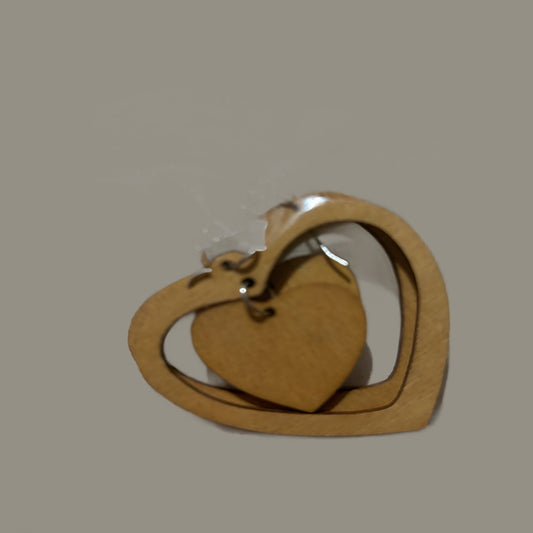 “2 Hearts” Earrings