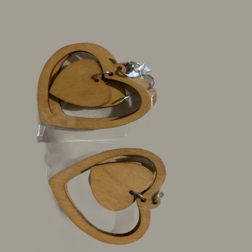 “2 Hearts” Earrings