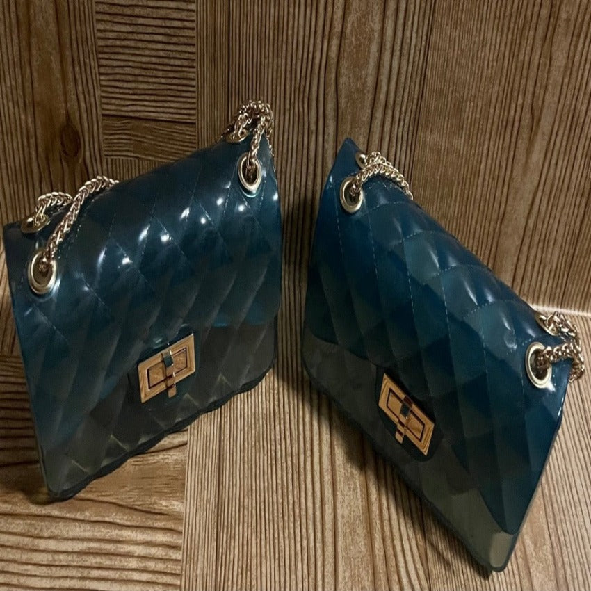 Ocean Blue Jelly Purse