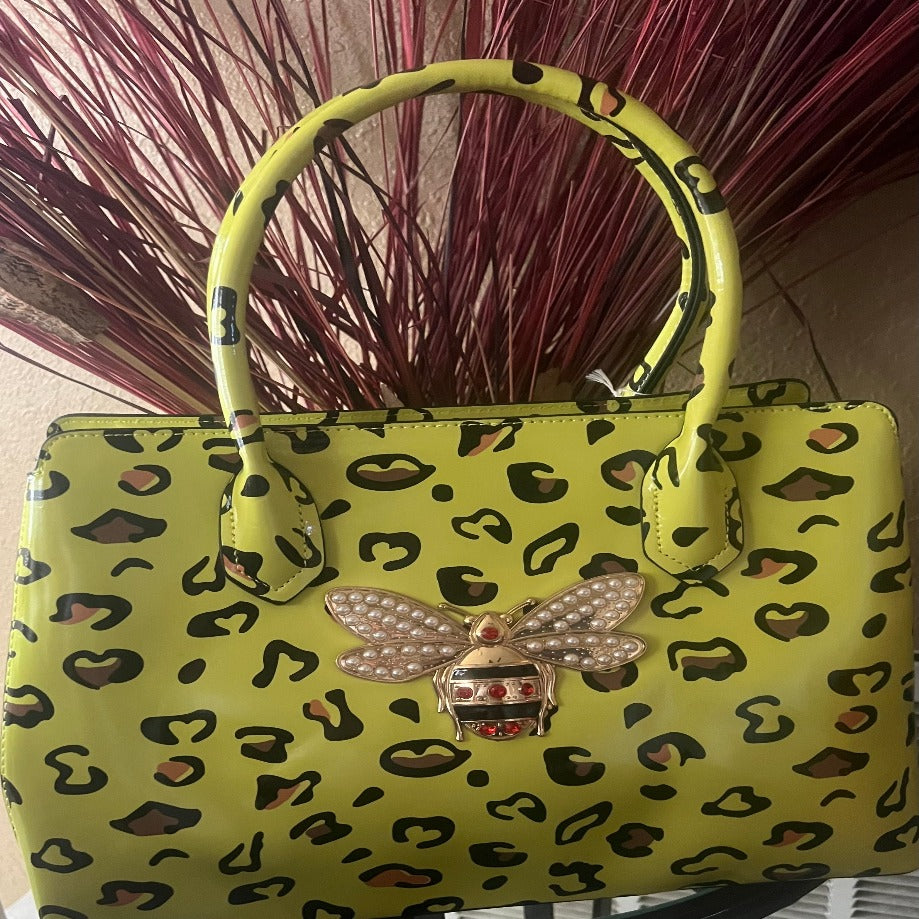 Yellow Bold Leopard Tote