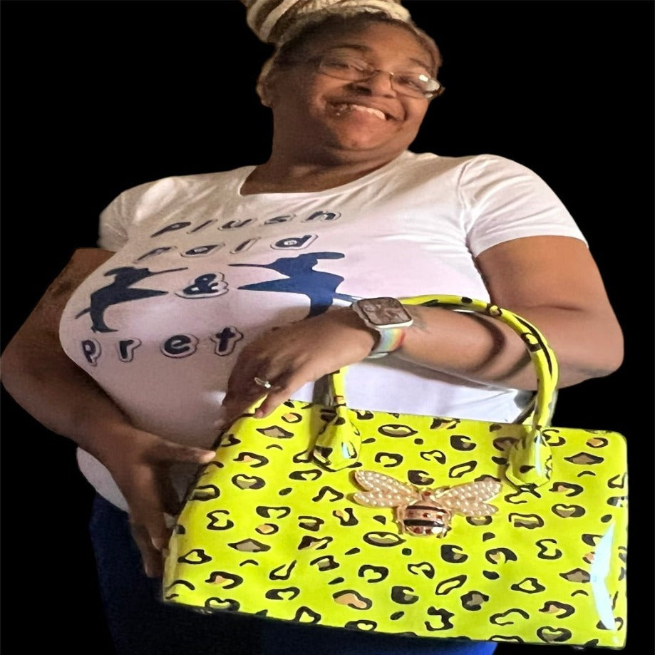 Yellow Bold Leopard Tote