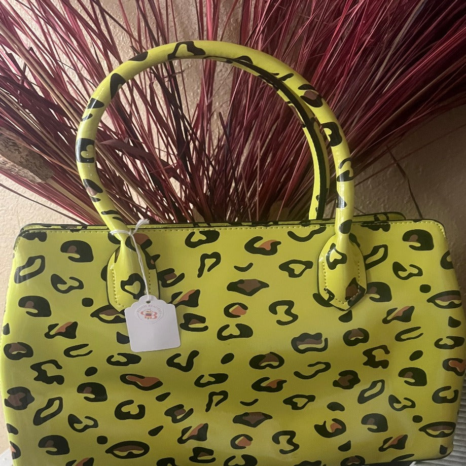 Yellow Bold Leopard Tote
